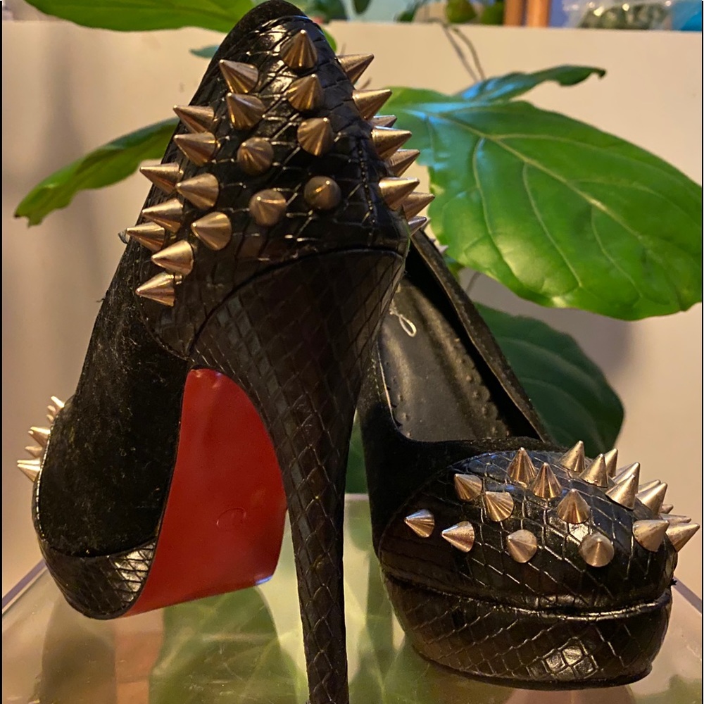 Spiked Red Bottom Platform Heels